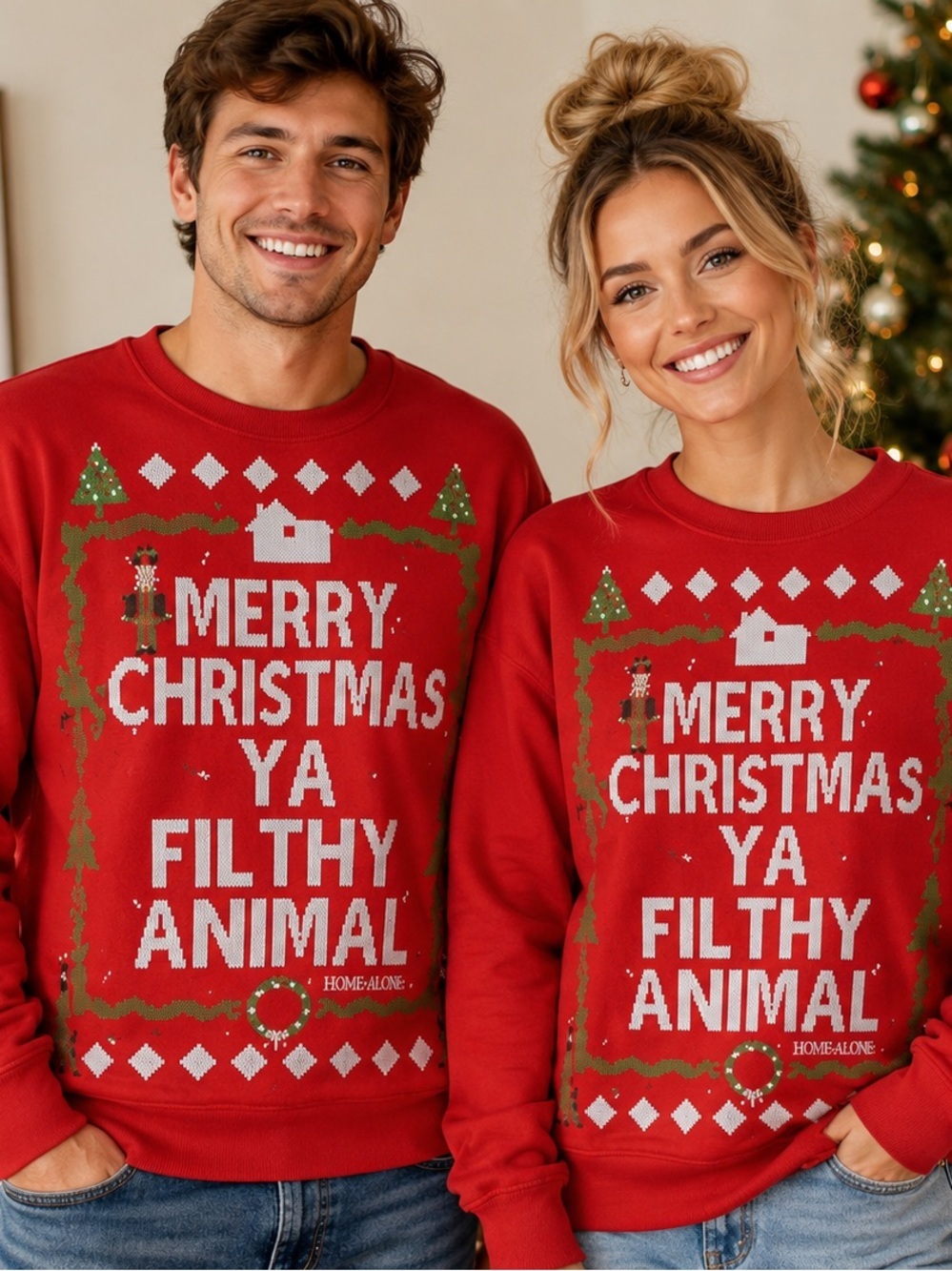 NWT Home Alone Merry Christmas Ya Filthy Animal Ugly Sweater XXL Holiday